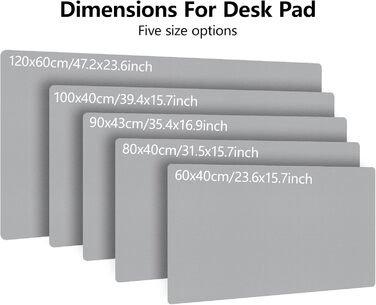Килимок для столу Niviy з екошкіри XXL, 80x40 см: антиковзаючий, водонепроникний, для офісу та дому