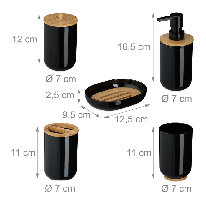 Relaxdays 7-Piece Bathroom Set