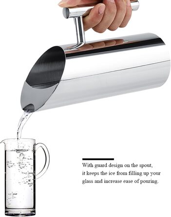 Water Pitcher with Ice Protection, Stainless Steel Water Pitcher, Iced Tea Pitcher, Beverage Carafe for Home Office, Hotel Serving Tool (1.5L)