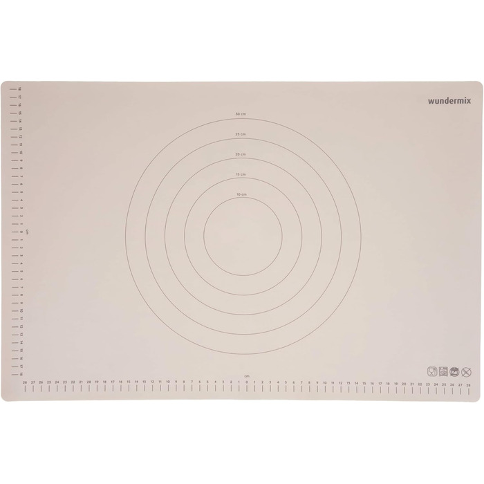 Wundermix - WunderMat® Baking Mat for Baking (60x40cm) • Silicone Baking Mat • Silicone Dough Mat with Markings • Non-Slip Baking Mat • Non-Stick Dough Mat