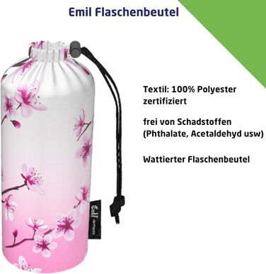 Emil Trinkflasche (drinking bottle) made of glass for girls & boys, insulated glass bottle for school, leisure, sports: Children & Parents Deer, 0.4l