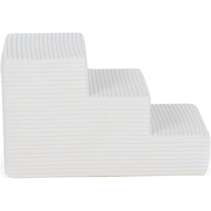 Сходинки для собак Velinda: 3 сходинки, підійдуть і для котів. Допомога у підйомі для домашніх тварин. Зроблені з пінопласту, колір: кремовий (Cord)