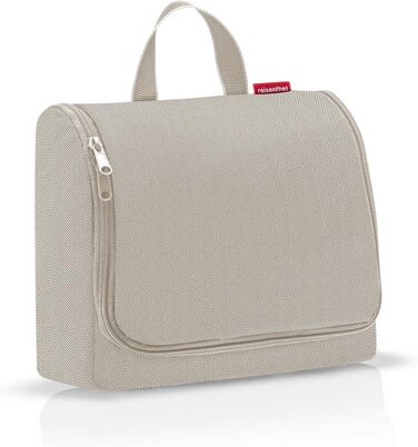 Сумка-органайзер для ванної Reisenthel Toiletbag XL Herringbone Sand з гачком, водовідштовхувальне покриття