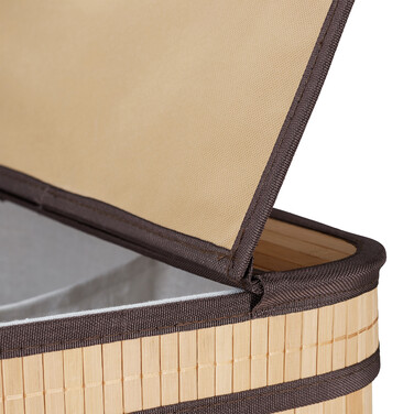 Relaxdays Bamboo Laundry Basket, Square