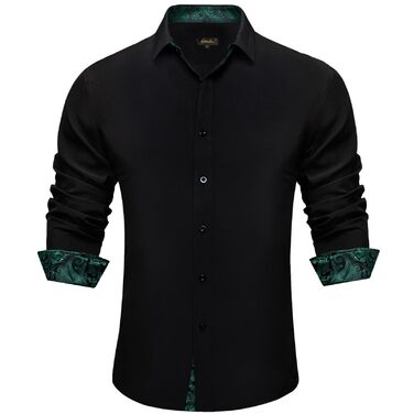 Чоловіча краватка DiBanGu модна (XL) - Чорний та Смарагдово-зелений