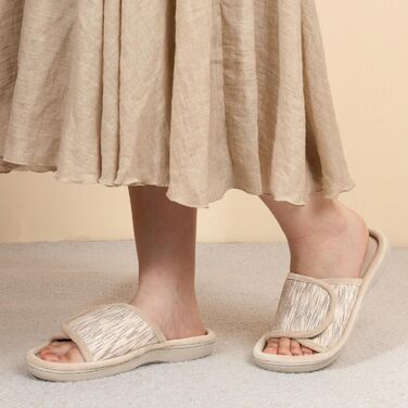 Домашні тапочки RockDove для жінок, регульовані, з піною Memory Foam, 42/43 EU, бежеві