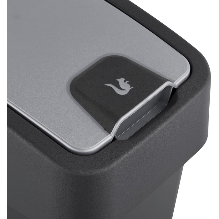 Преміум відро для сміття Keeeper з кришкою-відкидним механізмом, Soft Touch, Magne, графіт-сірий (10 л, Graphit 2)