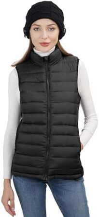 Обогріваючий жилет Daen з акумулятором 10000 mAh, 3 рівня температури та 4 зони нагріву, для активного відпочинку та мотоспорту (XXL, Чорний)