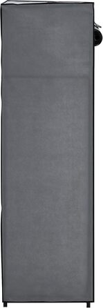 axentia 132891 Wardrobe, approx. 60 x 148 x 45 cm, Grey-black