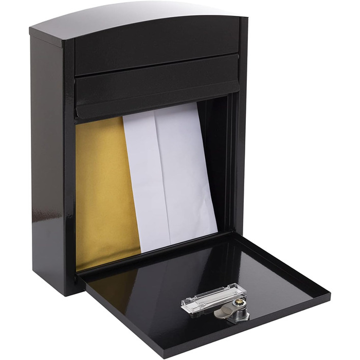 Поштова скринька ARREGUI Compact E5731 з оцинкованої сталі, біла (S, DIN A5), вулична, водонепроникна, з табличкою для імені, 2 ключі, легкий монтаж