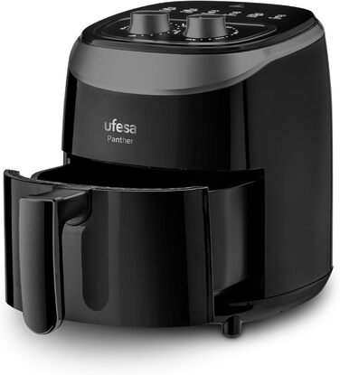 Фритюрниця Ufesa Twist з гарячим повітрям, 2л, 6 програм, 1200W, таймер, 80-200°C, BPA Free, антипригарне покриття, Cool-Touch, білий, ексклюзив Amazon