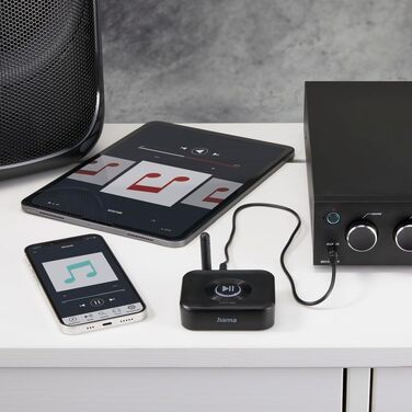 Bluetooth-адаптер Hama для стереосистем та колонок, приймач аудіосигналу для модернізації звукової системи