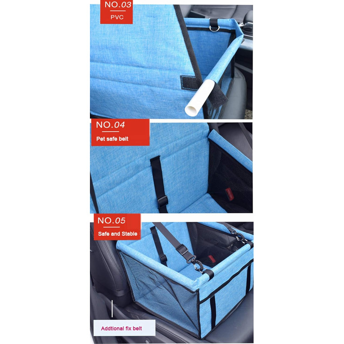 Водонепроникний і дихаючий килимок для тварин у автомобіль GUOYI® - безпечний, двошаровий, потовщений з переносною сумкою та подушкою (Чорний попіл)