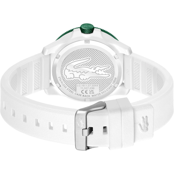 Годинник чоловічий Lacoste 12.12 Scuba на силіконовому ремінці – чорний, синій, зелений, білий, помаранчевий