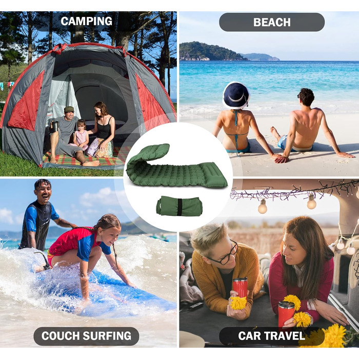 Каремат туристичний самонадувний Isomatte, Ultraleicht, з подушкою, для кемпінгу, трекінгу, відпочинку на природі та подорожей