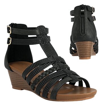 Босоніжки жіночі STMAHER Gladiator-Sandalen сріблясті на танкетці, літні, пляжні, розмір 42 EU