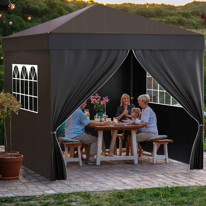 Садова альтанка Holla Garden з 4 стінками, 3 x 3 x 2,5 м