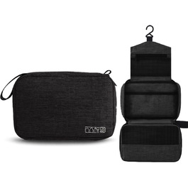 Чоловіча сумка-органайзер для туалетних аксесуарів, чорна. Складана водонепроникна дорожня сумка-органайзер з гачком