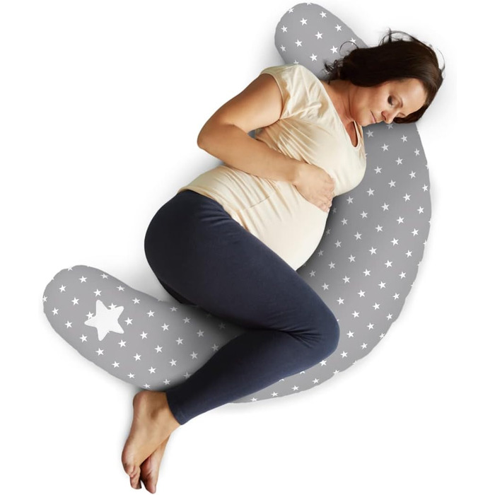 Подушка для годування Amilian 170 см - для сну на боці, вагітних та годування - XXL подушка для мами, дитини та дорослих