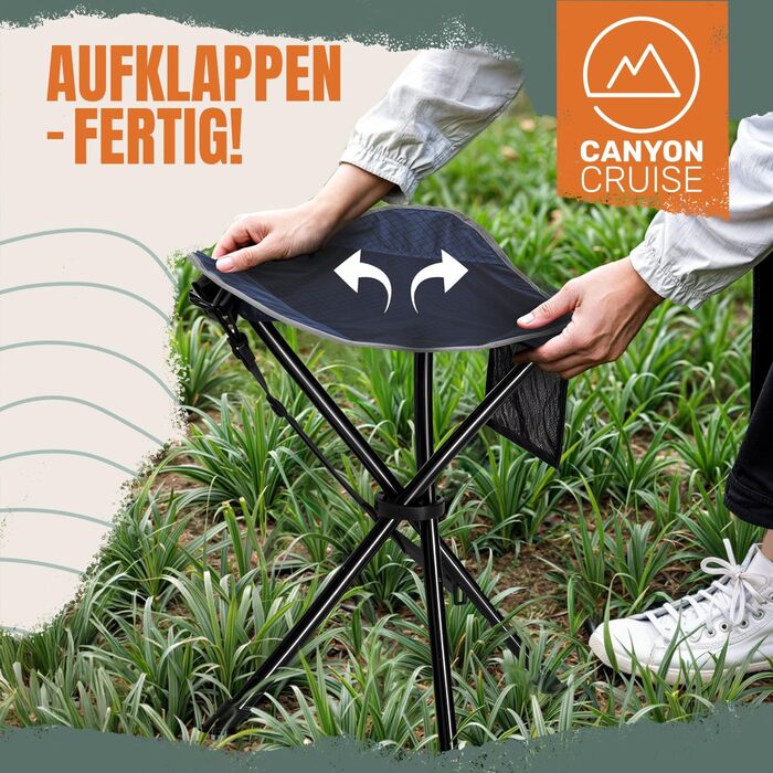 Зручний складаний стільчик для кемпінгу та риболовлі (1 шт.)