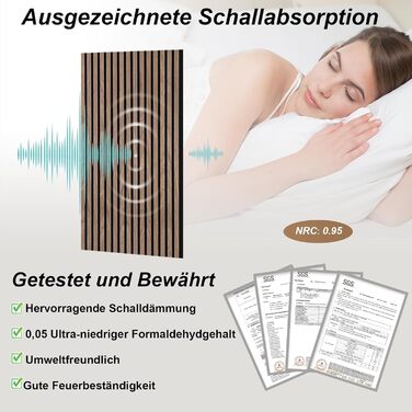 Акустичні 3D-панелі з дерева AKK-PANE (Горіх 4#), 240x60 см, 1.44м² — шумопоглинаючі стінові панелі для вітальні, кухні та офісу