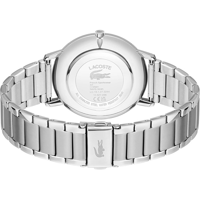Годинник чоловічий Lacoste Crocorigin Analog Quartz срібний - сталевий або шкіряний браслет