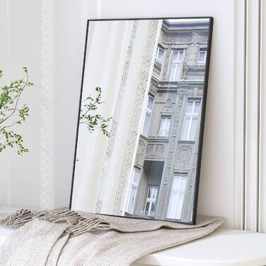 Дзеркало Boromal Spiegel чорне 40x60 см з металевим обрамленням для ванної, туалету, спальні