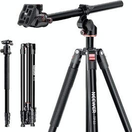 Штатив для камери NEEWER з моноподом, 72 дюйми, алюмінієвий, для DSLR/Camcorder, 360° кульковий шарнір, QR-платформа Arca, вантажопідйомність 15 кг, тканина для чищення