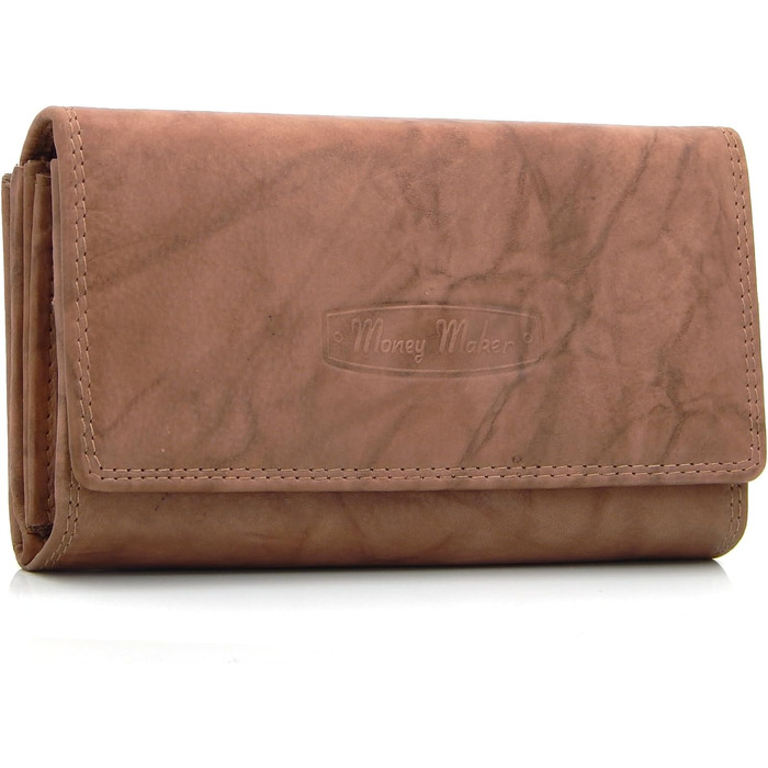 ekavale Women's XXL Leather Wallet with RFID Protection - Leather Wallet with Multiple Compartments for Women (Tan)
