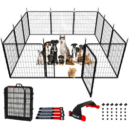 Клітка для собак на 81,3 см з 12 панелей, для дому та вулиці, з нержавіючої сталі