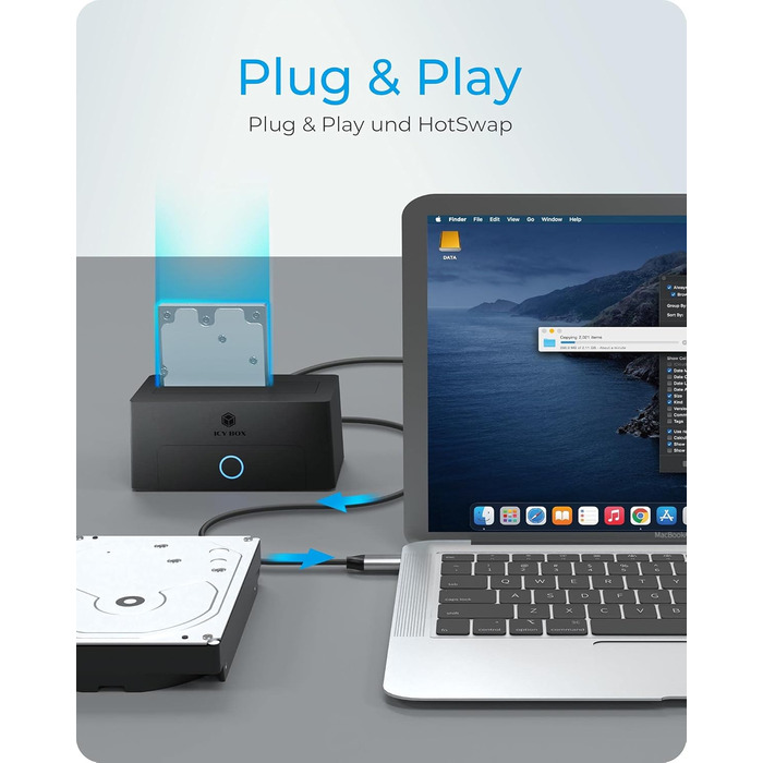 Док-станція ICY BOX для HDD/SSD SATA 2.5/3.5