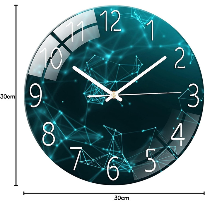 RAILONCH Silent Wall Clock Modern Design Wall Clock No Noise for Living Room, Kitchen, Office, and Bedroom (#07)