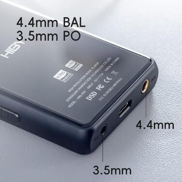 MP3-плеєр HiBy R3 II (2025) з Bluetooth 5.1, MQA, DSD, PCM, Tidal, Qobuz, 4.4mm BAL, 2TB, Чорний