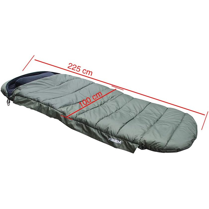 Сплячий мішок AGEM Winter для дорослих, 3-4 сезони, 225x100 см, 4-5 кг, для кемпінгу та риболовлі