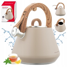 Класичний сталевий чайник Klausberg, 2,5 л, бежевий