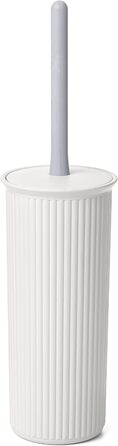ТАТАЙ Щітка для унітазу | Компактний дизайн | Без BPA, пластик, 9,5 x 9,5 x 39,5 см, колекція Baobab, білий колір