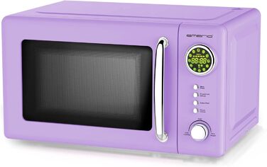 Мікрохвильова піч Emerio MW-112141.4 Lila/Purple/Violett 700 Вт, 20 л, поворотний столик, ретро дизайн