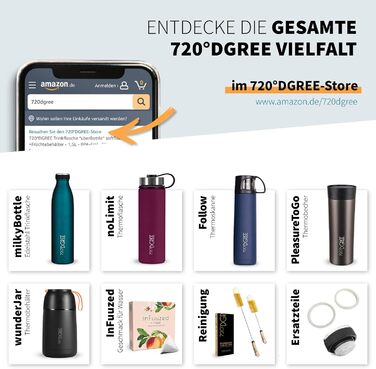 Пляшка для води 720°DGREE überBottle Jug 2300 мл з ручкою, BPA-free, герметична, велика спортивна фляга для тренувань, спортзалу, фітнесу