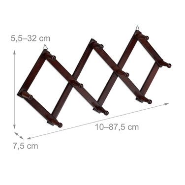 Relaxdays Wooden Folding Clothes Rack