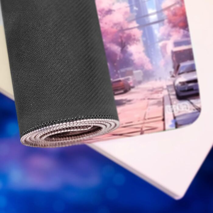 Tilt Premium килимок для миші XXL 1000x500x4 мм | Ігровий килимок для миші | Нековзна підкладка на стіл | Водостійкий мат для столу (30 x 30 см, Sakura City)