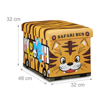 Relaxdays Foldable Toy Box with Storage Space