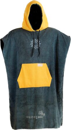 Musegear Surf Poncho - Adult - Mobile Changing Room - One Size - Orange/Anthracite – Changing Aid and Cozy Robe - Stylish and Practical