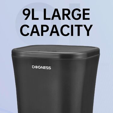 Автоматичний дозатор корму для собак DOGNESS 9L, з таймером, великий, програмований, контроль порцій, чорний