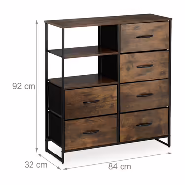 Relaxdays Chest of Drawers, 6 Drawers