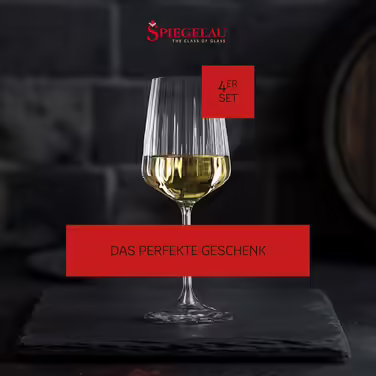Spiegelau White Wine Glasses, Set of 4, 440 ml, LifeStyle, 4450172, Crystal Glass Wine Glass, Dishwasher-Safe, Clear