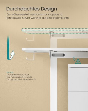 Регульований по висоті письмовий стіл SONGMICS, 120 x 60 см, колір білий