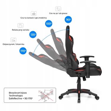 Ігрове крісло GAMVIS EXPERT, червоне, тканинне