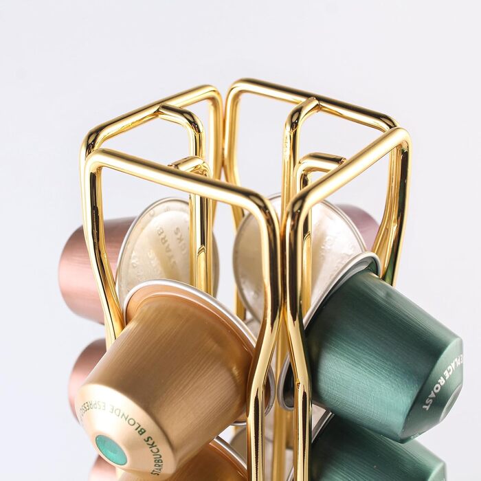 Тримач для капсул Nespresso Sevenline, органайзер на 40 капсул (золотий)