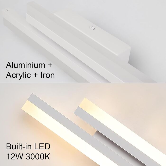 Світлодіодна настінна лампа Klighten 40 см, 12W, 850LM, тепле світло 3000K для спальні, вітальні, коридору, сходової клітки