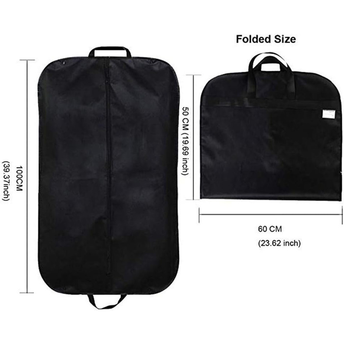 2 шт. Чохли для одягу Venga amigos 40 дюймів, складані, для подорожей, з ручками, для костюмів та захисту одягу